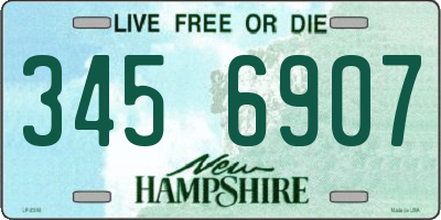 NH license plate 3456907