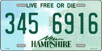 NH license plate 3456916