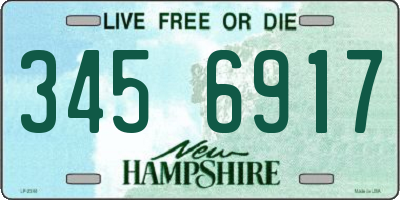 NH license plate 3456917