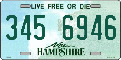 NH license plate 3456946