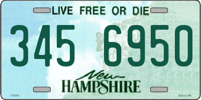 NH license plate 3456950