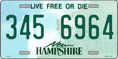 NH license plate 3456964