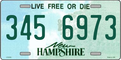 NH license plate 3456973