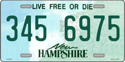 NH license plate 3456975