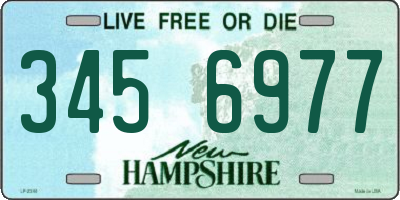 NH license plate 3456977