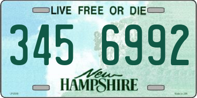 NH license plate 3456992