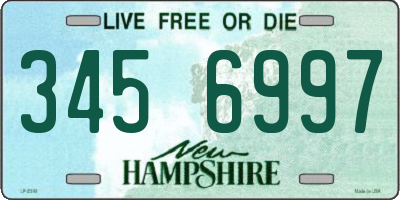 NH license plate 3456997