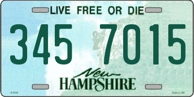 NH license plate 3457015
