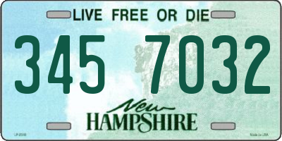NH license plate 3457032