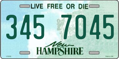 NH license plate 3457045