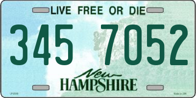 NH license plate 3457052