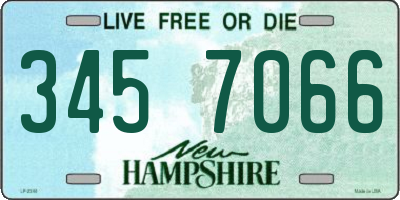 NH license plate 3457066