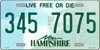 NH license plate 3457075