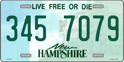 NH license plate 3457079