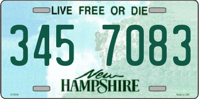 NH license plate 3457083