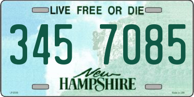 NH license plate 3457085