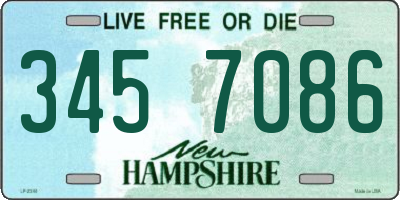 NH license plate 3457086