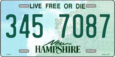 NH license plate 3457087