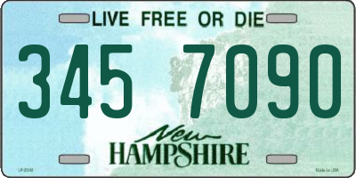 NH license plate 3457090