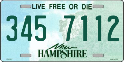 NH license plate 3457112