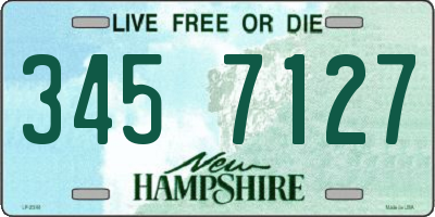 NH license plate 3457127