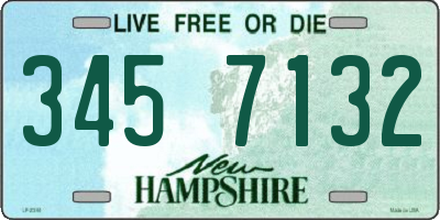 NH license plate 3457132