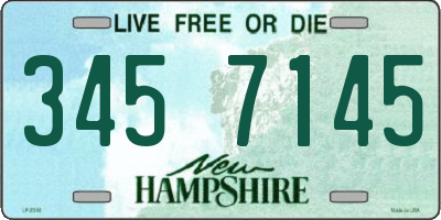 NH license plate 3457145