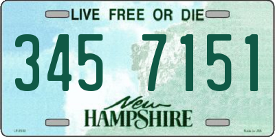 NH license plate 3457151
