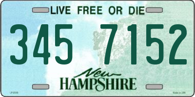 NH license plate 3457152