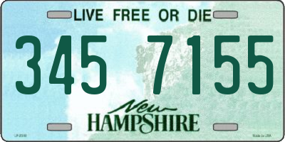 NH license plate 3457155