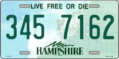 NH license plate 3457162