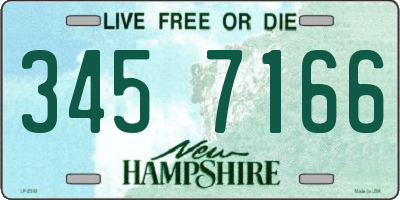 NH license plate 3457166