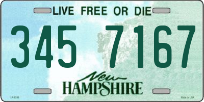 NH license plate 3457167