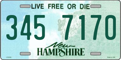 NH license plate 3457170