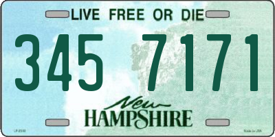 NH license plate 3457171