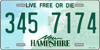 NH license plate 3457174