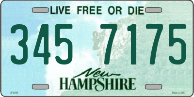 NH license plate 3457175