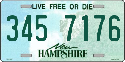NH license plate 3457176