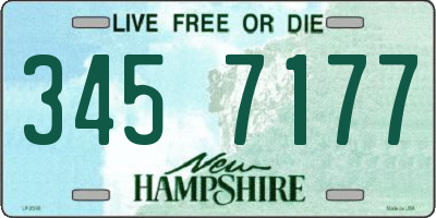 NH license plate 3457177