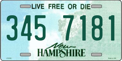 NH license plate 3457181
