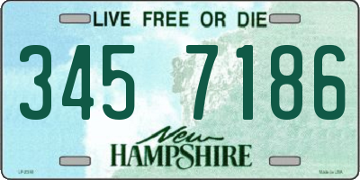 NH license plate 3457186