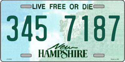 NH license plate 3457187