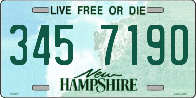 NH license plate 3457190