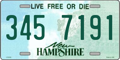 NH license plate 3457191