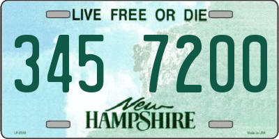 NH license plate 3457200