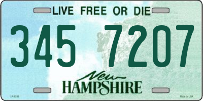 NH license plate 3457207