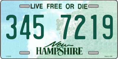NH license plate 3457219