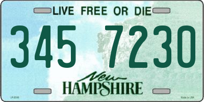NH license plate 3457230