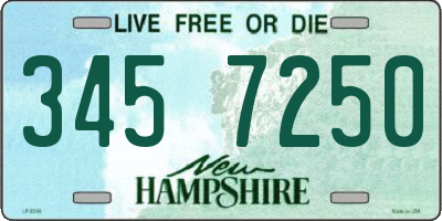 NH license plate 3457250