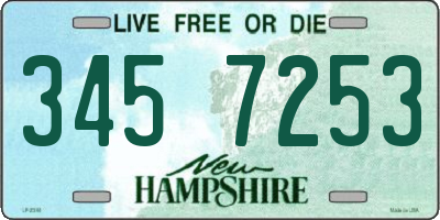 NH license plate 3457253